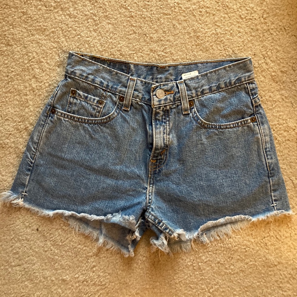 Levi’s cutoff frayed blue Jean Shorts